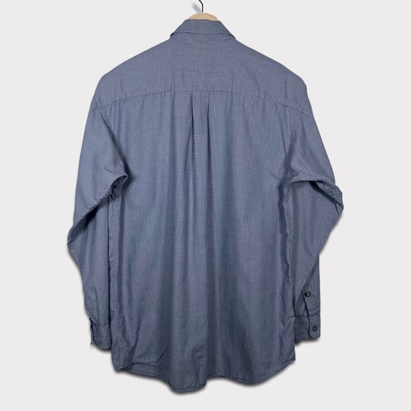Patagonia Men's Organic Cotton Blue Check Long Sleeve Button Down Shirt M - Picture 2 of 10